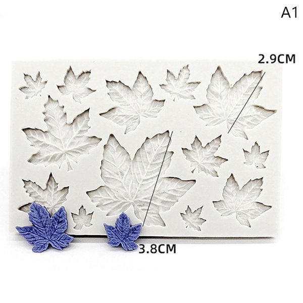 3D Mini Rose Flower Leafs Form DIY Fondant Chocolate S A1