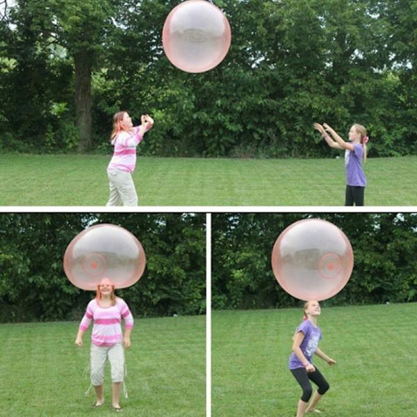Barn Utomhusluft Vattenfylld Bubble Ball Blow Up Balloon I Yellow