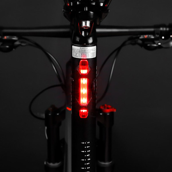 Cykelljus LED vattentät bakljus bakre USB uppladdningsbar B White