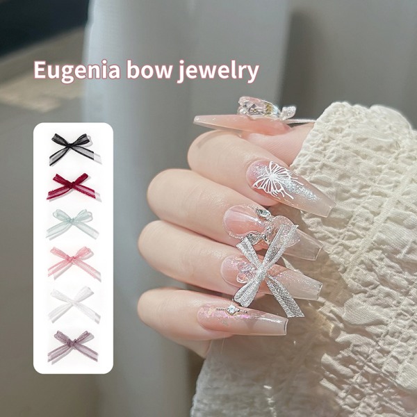 10st bandbågar Nail Art Charm Nageldekoration Fairy DIY Acce Flesh color