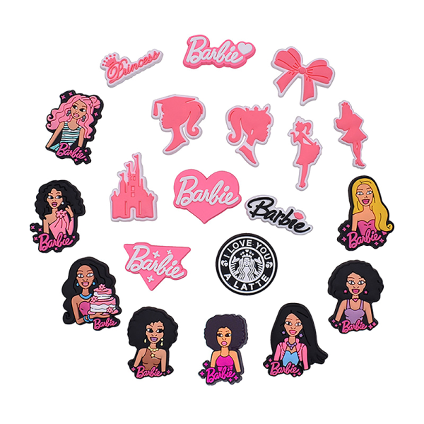 10 st Barbie DIY Flat Patch Pvc Mjuklim Smycken Tillbehör H 6