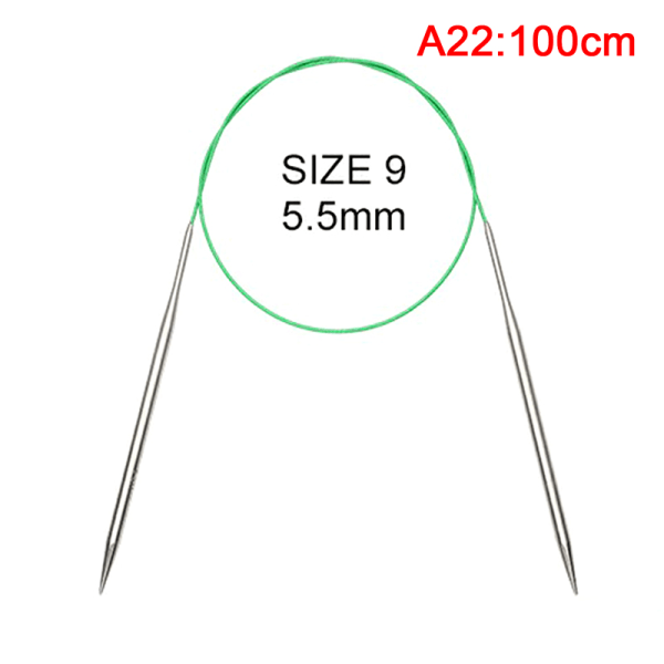 43/60/120 cm stickning s rostfritt stål DIY ringvirkad tröja A22