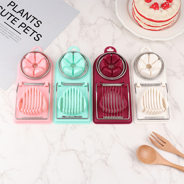 Egg ter Egg Slicer Sectioner ter Form Flower-Shape Lunch Mea White