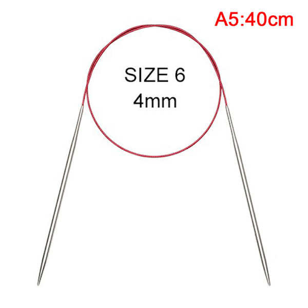43/60/120 cm stickning s rostfritt stål DIY ringvirkad tröja A5