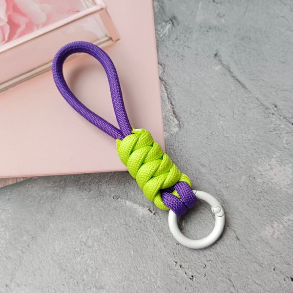 Nyckelring Lanyard Stark rem för nycklar Flätat paraplyrep Ha A7