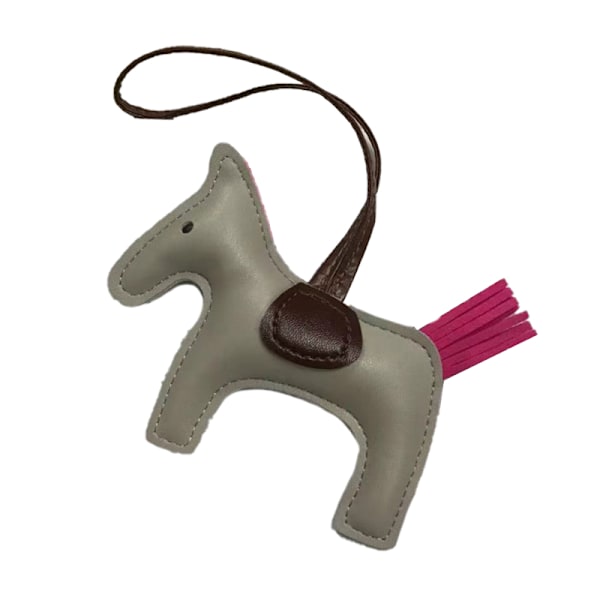 Häst Nyckelring Läder Charm e Nyckelring för kvinnor Bag Ornament Orange