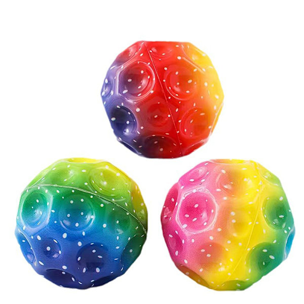 Galaxy Moon Ball Extrem hög studsande boll Rymdboll Barn A1