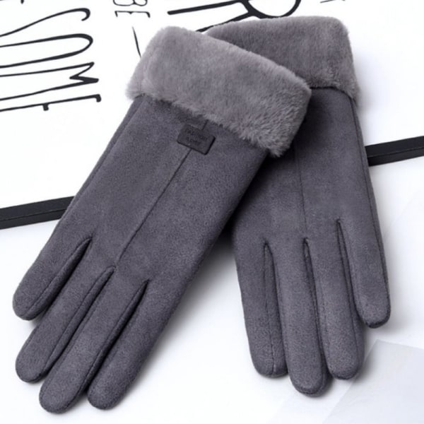 Modehandskar Höst Vinter e Furry Warm Full Finger vantar F C