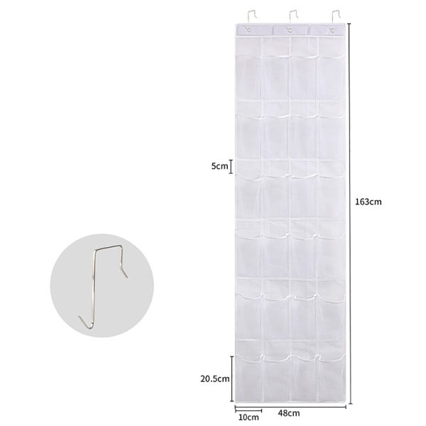 24/28 stora mesh Vägghängande organizer över 24 white