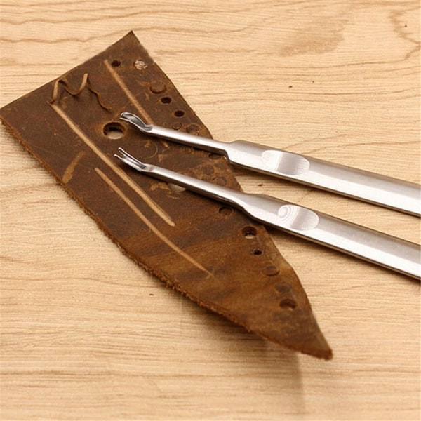 Läder Leathercraft Tool Kit Sömmar U+V-formad Groover Skiv