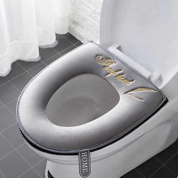 Universal Cover Vinter Varm Mjuk WC Matta Tvättbar Re Gray
