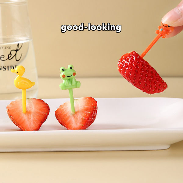 Fruktgaffel Tecknad Mini Djur Tecknad Urval Barn Snac 3