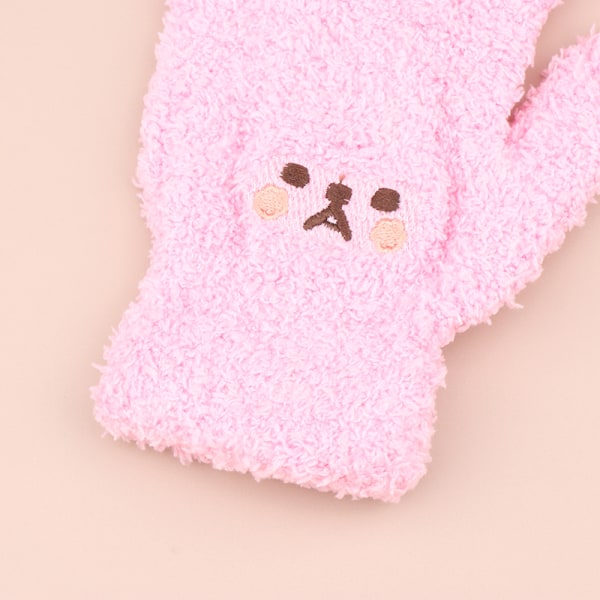 Ljuvliga Coral Velvet Furry Gloves Vinter Mångsidig Plysch Thicken A6