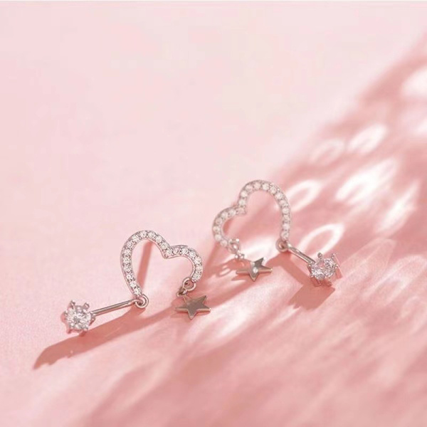 Fashion Zircon Star Earring For Women Exquisite Personality Tas