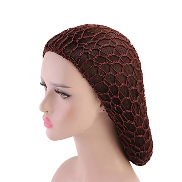 kvinnors mesh hår nät virkad cap enfärgad snood sova nig Coffee