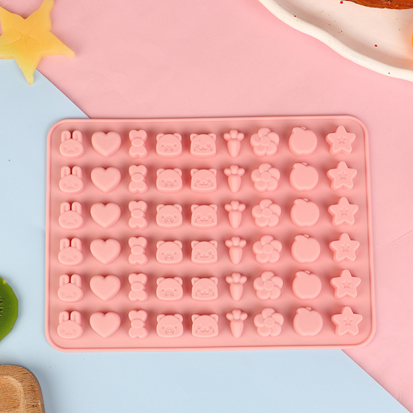 54 hålrum Frukt Animal Form DIY Chocolate Ice Cube T Blue