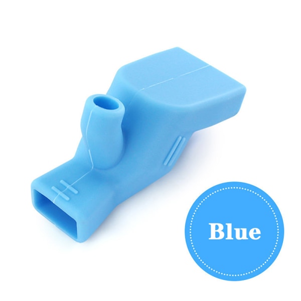 Elastisk Silikon Vattenkran Förlängning Handfat Barn Tvätt Devi Blue