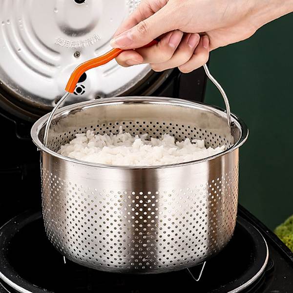 Rostfritt stål Steamer Basket Instant Pot Tillbehör för 1/1,3m 1L