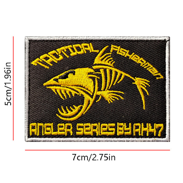 Runda Fiske Militära Patches Broderade märken A
