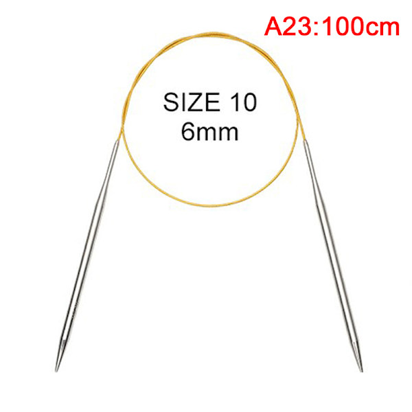 43/60/120 cm stickning s rostfritt stål DIY ringvirkad tröja A23