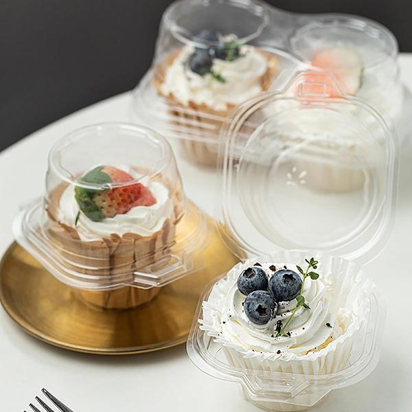 20st genomskinlig stapelbar muffinsbehållare Muffinsbärare C 1