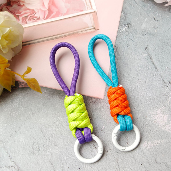 Nyckelring Lanyard Stark rem för nycklar Flätat paraplyrep Ha A2
