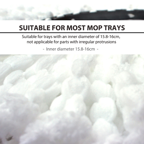 Roterande runt 16 mm mopphuvud Mikrofiber trasmopp tyg Repla