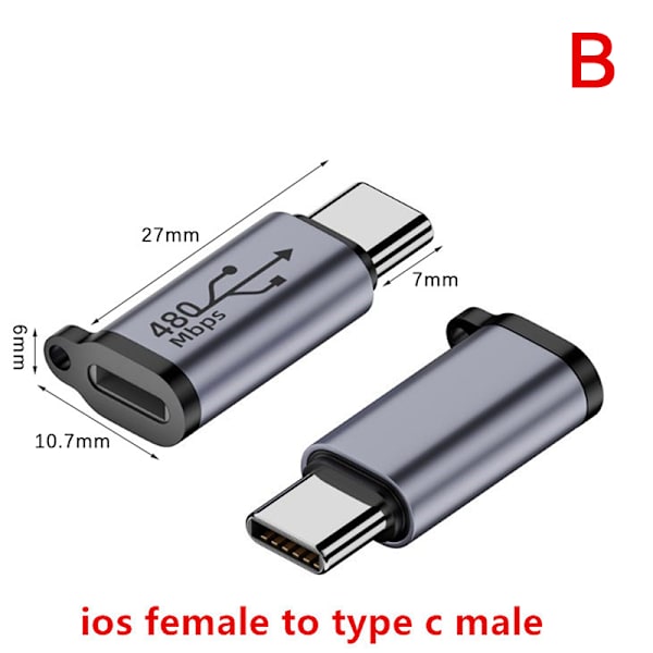 Usb-C till Micro USB Mini USB Adapter Typ-C hona till mikro USB B
