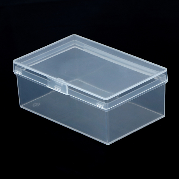 Plastlåda Rektangulär Plast Transparent Med Lock Förvaring Bo