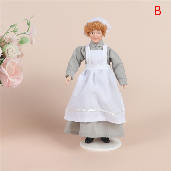 1:12 Miniatyr viktoriansk dockamodell Servant Chef Dollhouse B