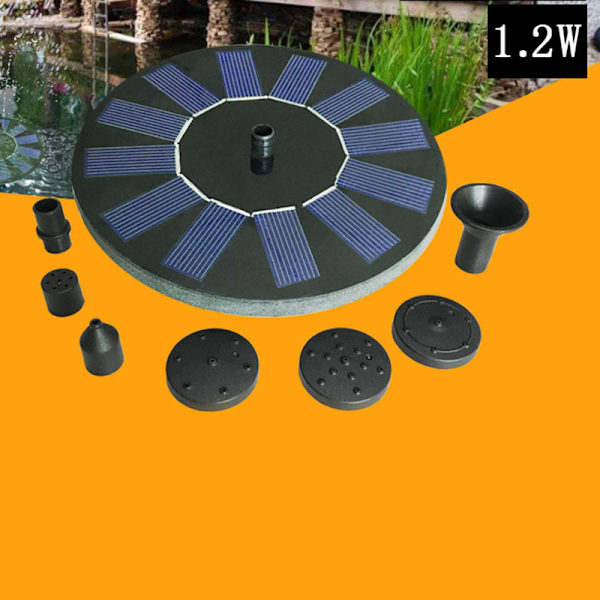 Soldriven flytande fågelbad Vattenfontän Utomhusdamm Po