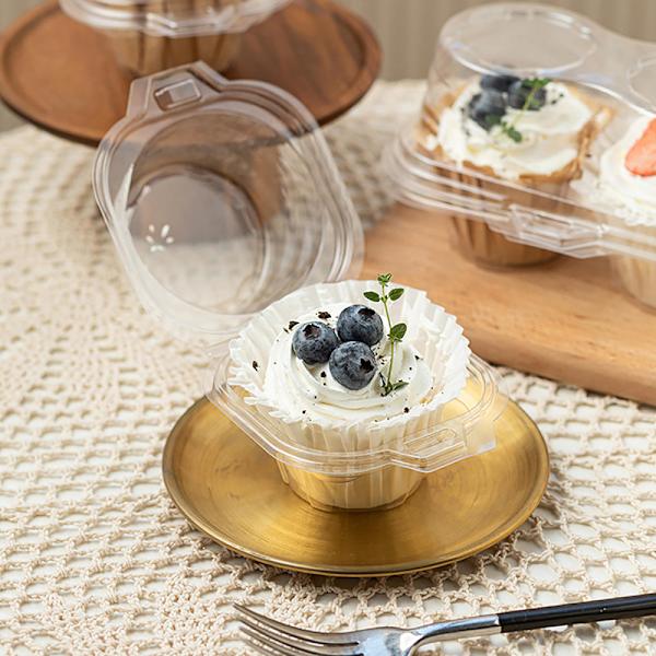 20st genomskinlig stapelbar muffinsbehållare Muffinsbärare C 1