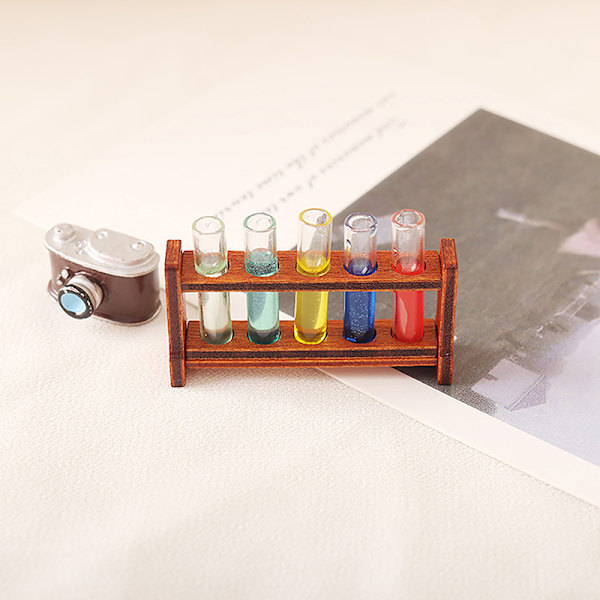 1Set 1:12 Dollhouse Miniatyr färgprovrör med Rack modell Labo