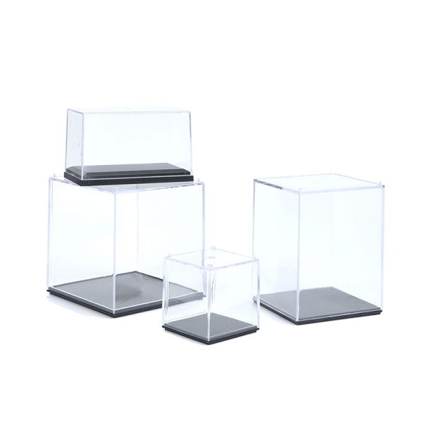 Akryl Plast Display Case Box Klar Dammtät Skydd För 5.5*5.5*5.5cm