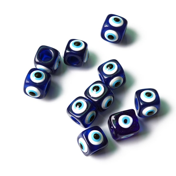 Hög kvalitet Blue Square Resin Eyes Charms DIY Smycken Decorati