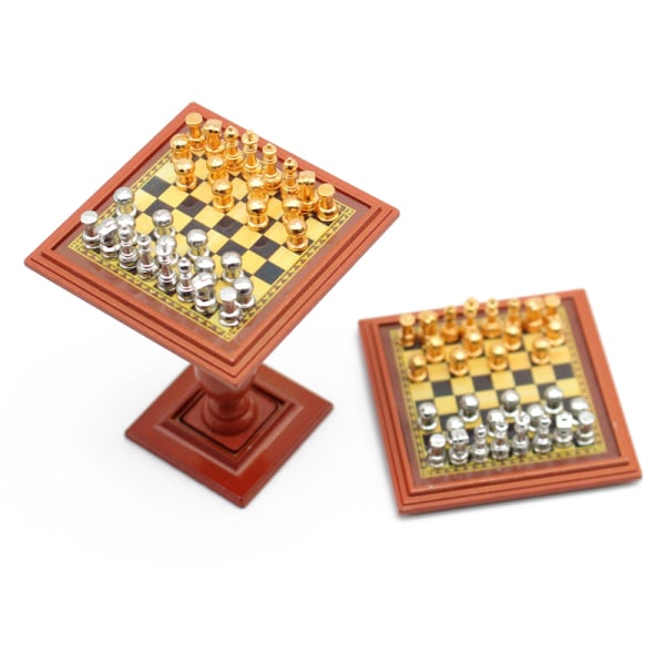 1Set 1:12 Dollhouse Miniature International Chess Checkerboard A3