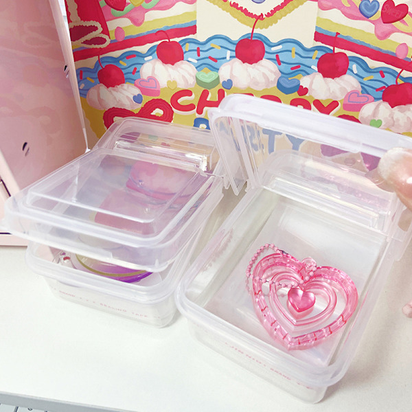 Uppsamlingsbehållare Case Plast Transparent förvaringslåda Liten 1PC
