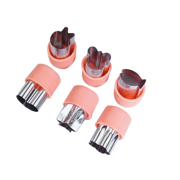 6/9st Rostfritt stål Cook Tools Grönsaker Frukt ting Kök 6pcs/pink