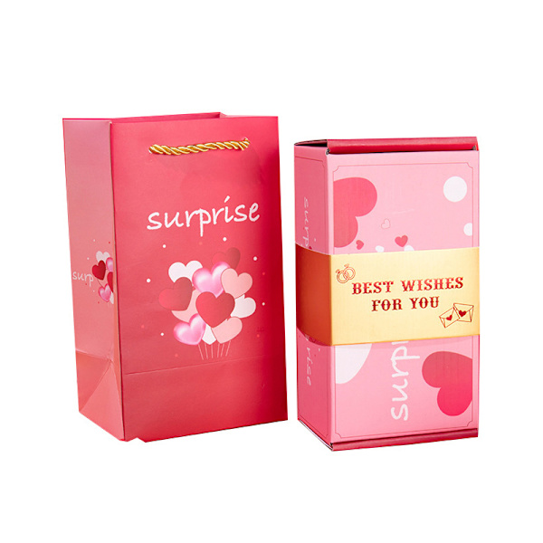 Folding Bounce Gift Box Surprise Jumping Box Bounce Box Explosi Pink 2