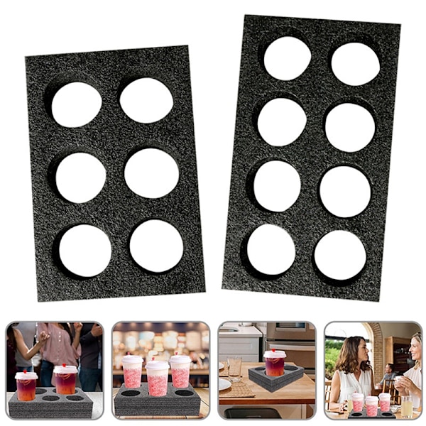 Engångskoppar för avhämtning Kaffebärare Bärhållare Dryck two holes