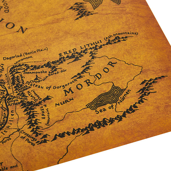 The Rings Middle Earth Map The Retro Kraft Paper Poster Decorat