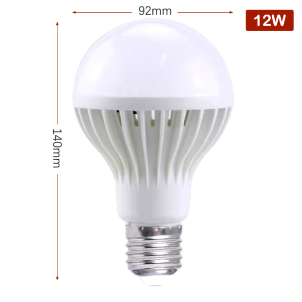 E27 220V LED-ljudsensorlampa LED-lampa 3w 5w 7w 9w 12w kall Wh 12W