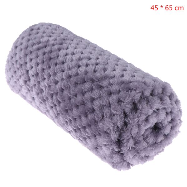 Mjuk, varm plädad fleece-sängfilt Stora mesh -flanellfiltar Gray