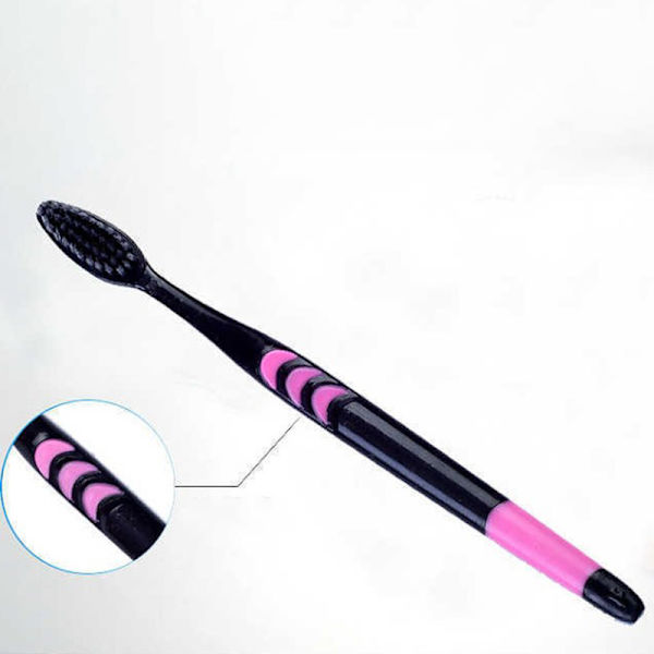 10 stycken bambu tandborste mjuk tandborste kol vuxna till One Size