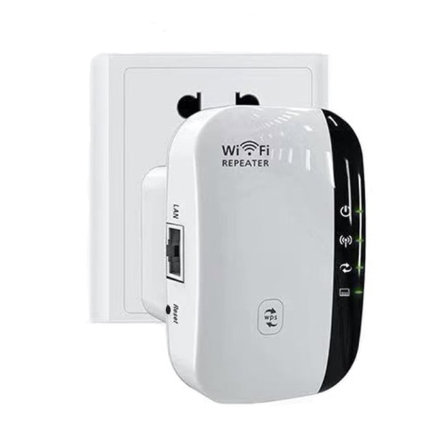 300 Mbps WiFi Repeater WiFi Extender Förstärkare WiFi Booster Wi F White-EU
