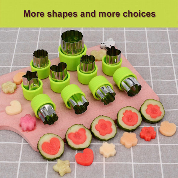 6/9st Rostfritt stål Cook Tools Grönsaker Frukt ting Kök 6pcs/green