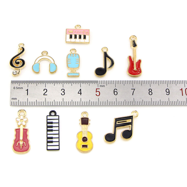 10 st/ set Music Note Charms Hänge DIY Armband Halsband Makin 1set/10pcs