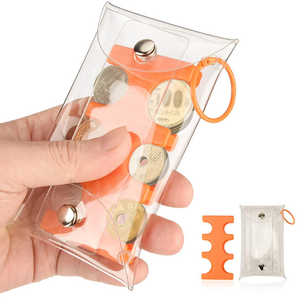 Mini Coin Collection Handväska Plånbok Organizer Hållare För Bil Mynt Orange