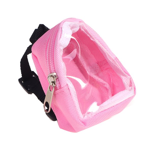 Ryggsäck Miniatyr Doll Bag Leksaker För 1/6 Doll Skolväska Dollhou Pink