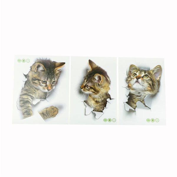 e Cat Wall Sticker För Vardagsrum Sovrum Skåp Toalett Deco C